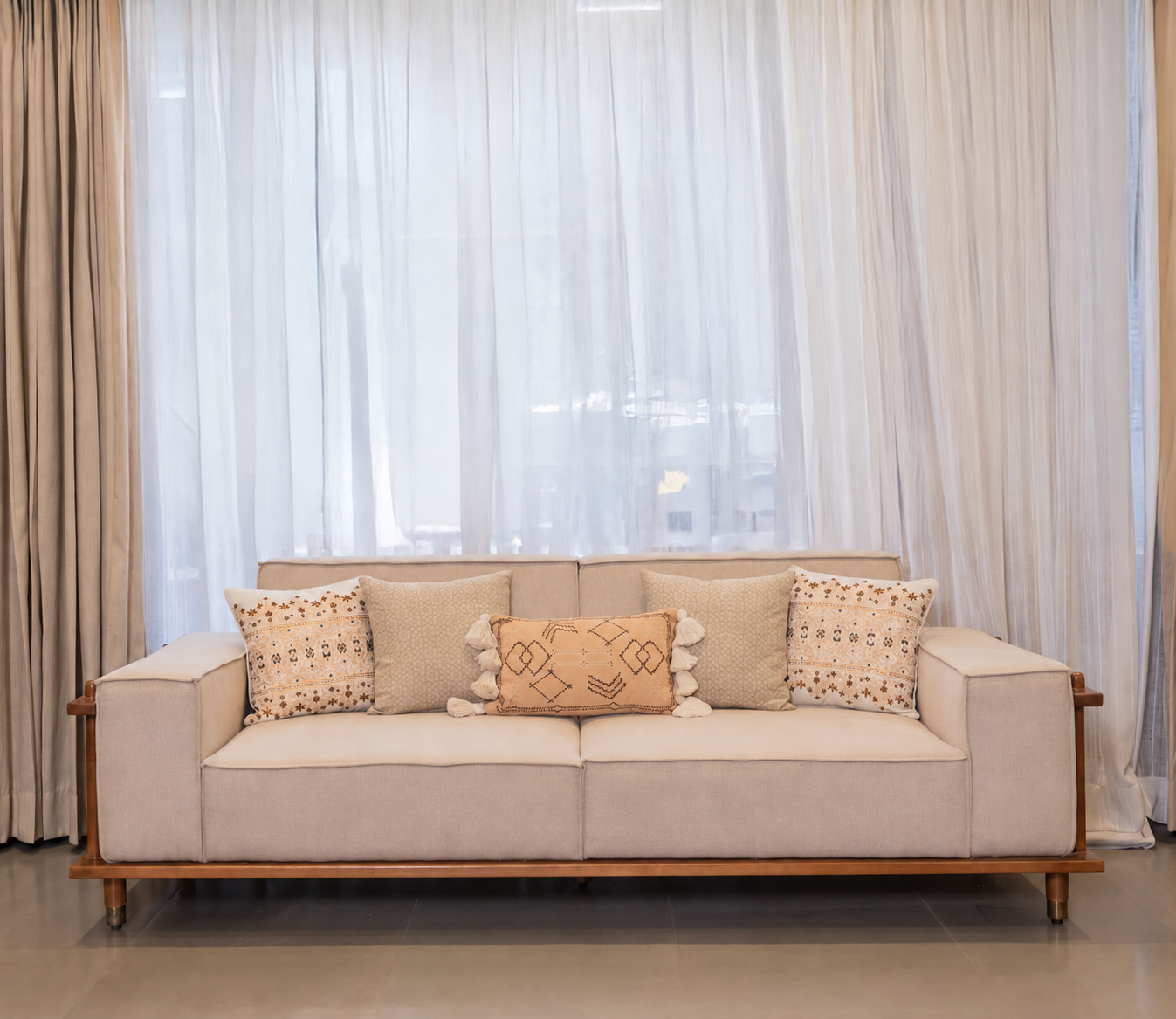 SAKET | 3 Seater Cane Sofa