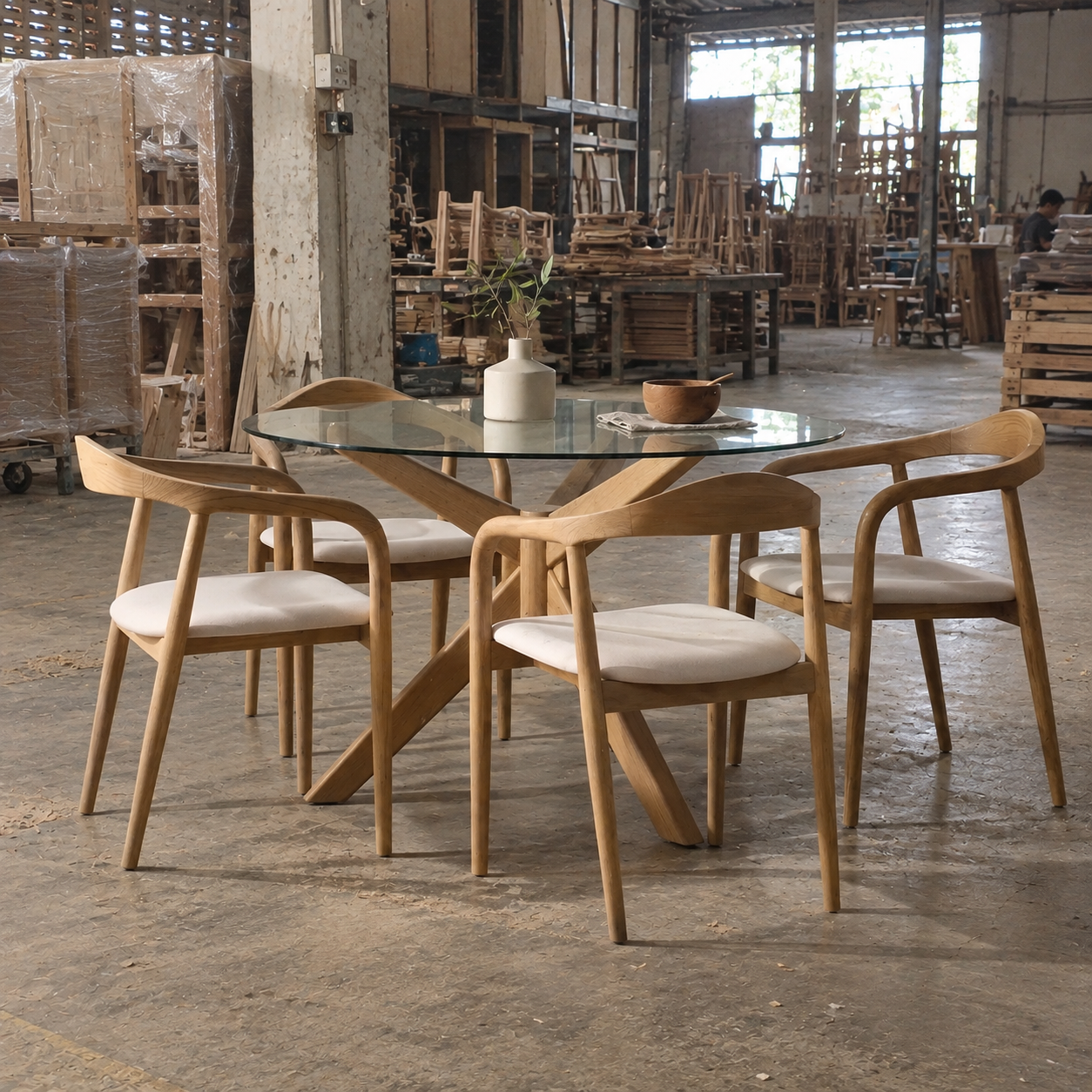 Natural Set Dining Table